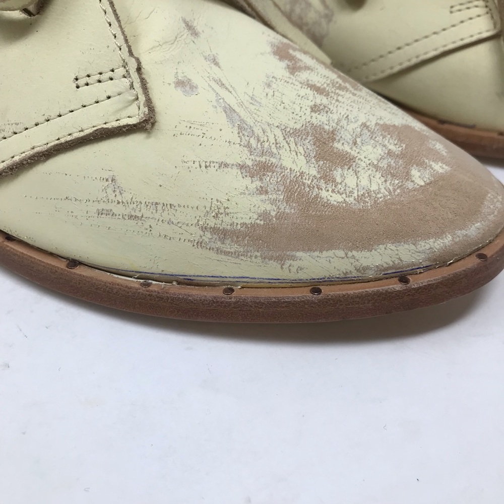 Beek Two Birds Bunting Chukka Booties Boots Handmade Leather Sanded White 8 new - Picture 13 of 15